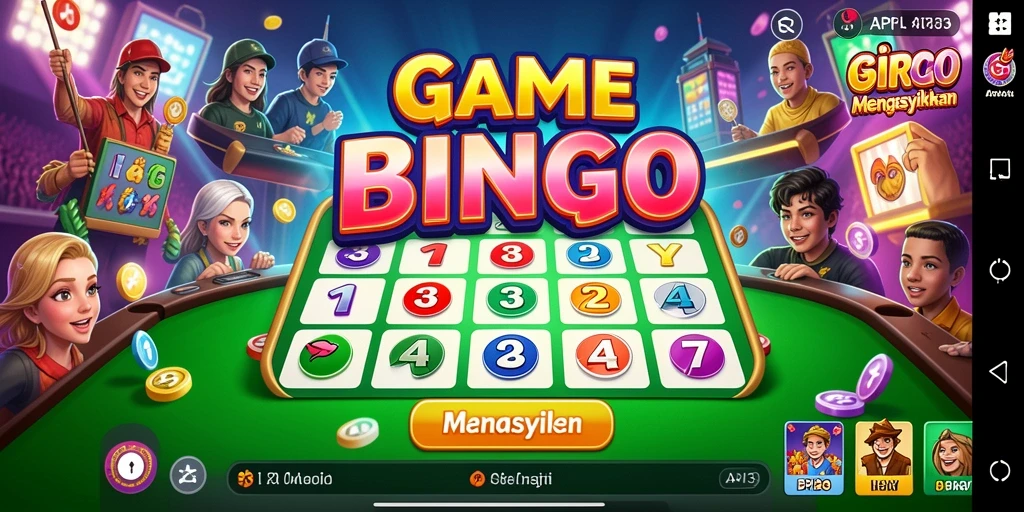 Tampilan gameplay seru dari API33 dengan suasana Bingo yang menarik.