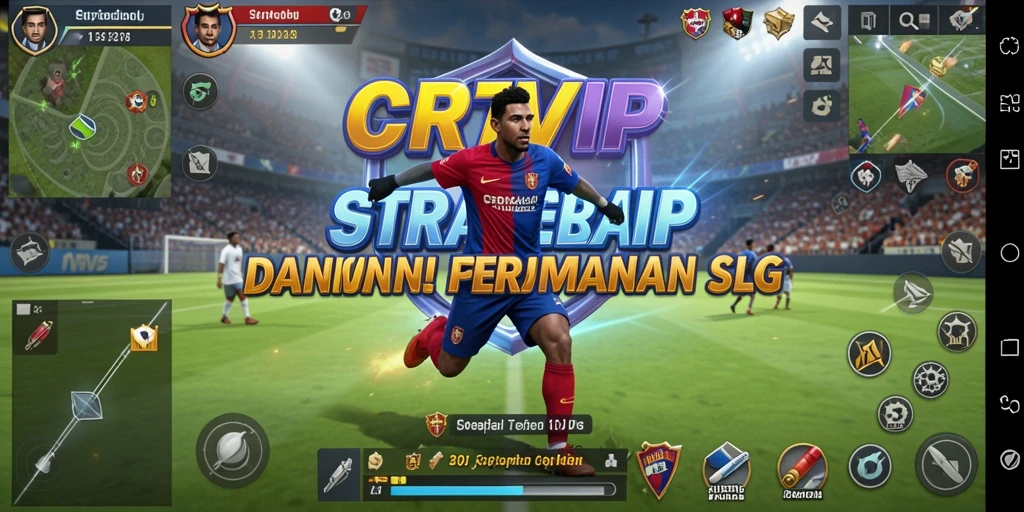Gameplay CR7VIP menampilkan aksi sepak bola yang menakjubkan.