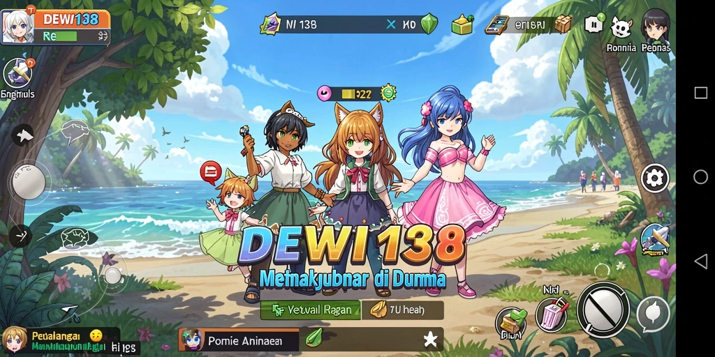 Tampilan gameplay DEWI138 yang memukau dengan karakter Anime.