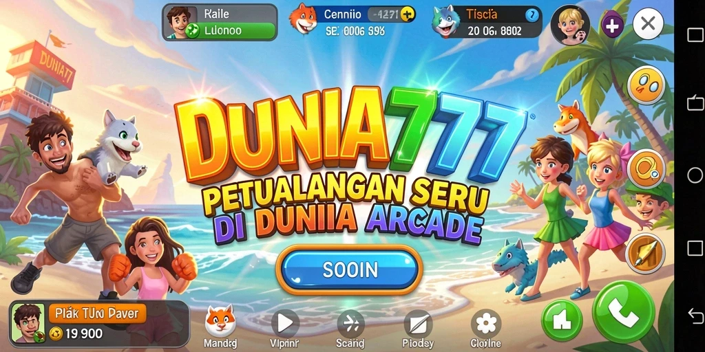 Tampilan gameplay seru dan penuh tantangan dari DUNIA777.
