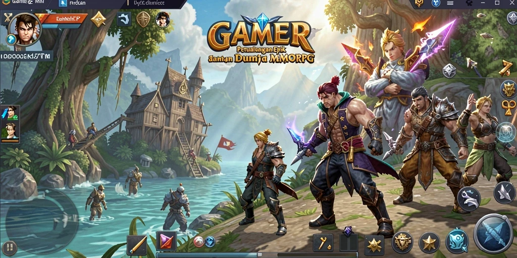 Screenshot permainan GAMERP menampilkan aksi seru dalam MMORPG.