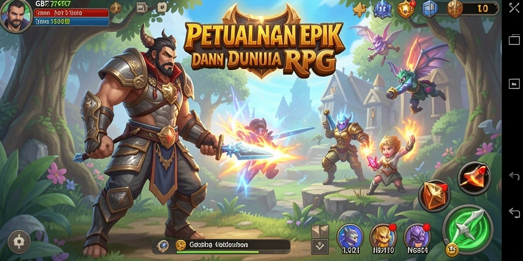 Tangkapan layar gameplay GB777 menampilkan aksi pertarungan yang seru.