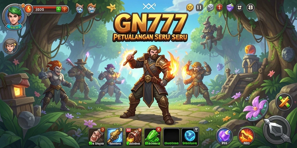 Screenshot gameplay GN777 menampilkan aksi RPG yang seru.