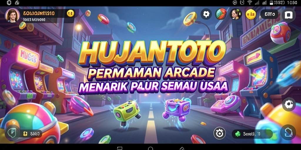 Tampilan gameplay seru dari HUJANTOTO dengan level yang menantang.