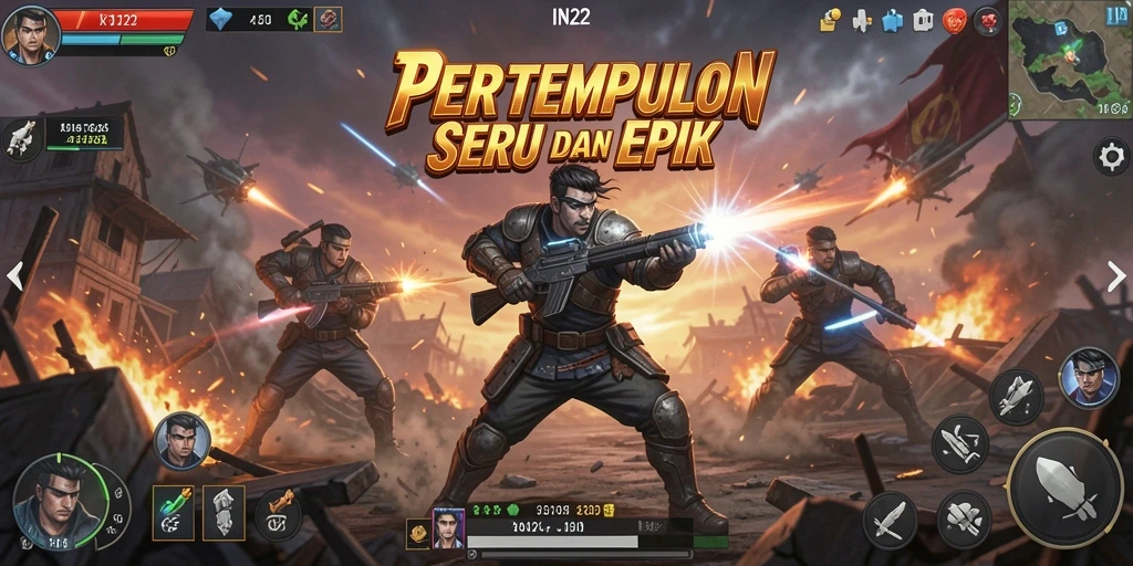 Tangkapan layar dari gameplay Action yang mendebarkan di IN22.