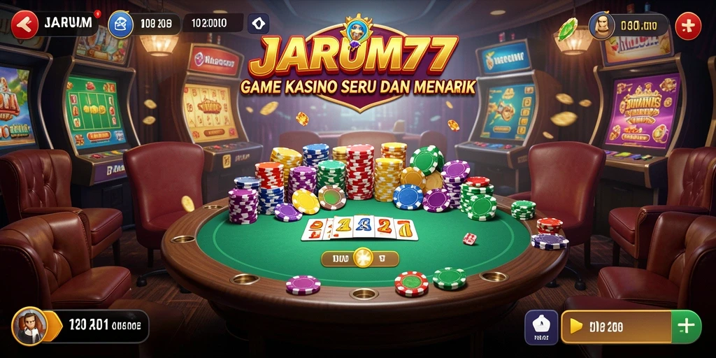Tampilan gameplay menarik dari JARUM77 yang membuat ketagihan.