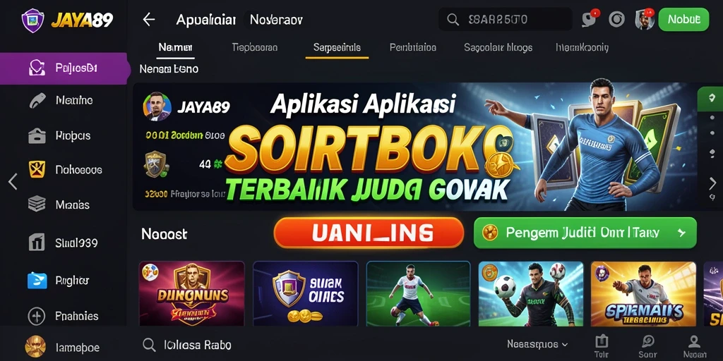 Tampilan utama gameplay Sportsbook di aplikasi JAYA89.