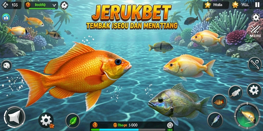 Tampilan menarik dari gameplay Tembak Ikan di JERUKBET.