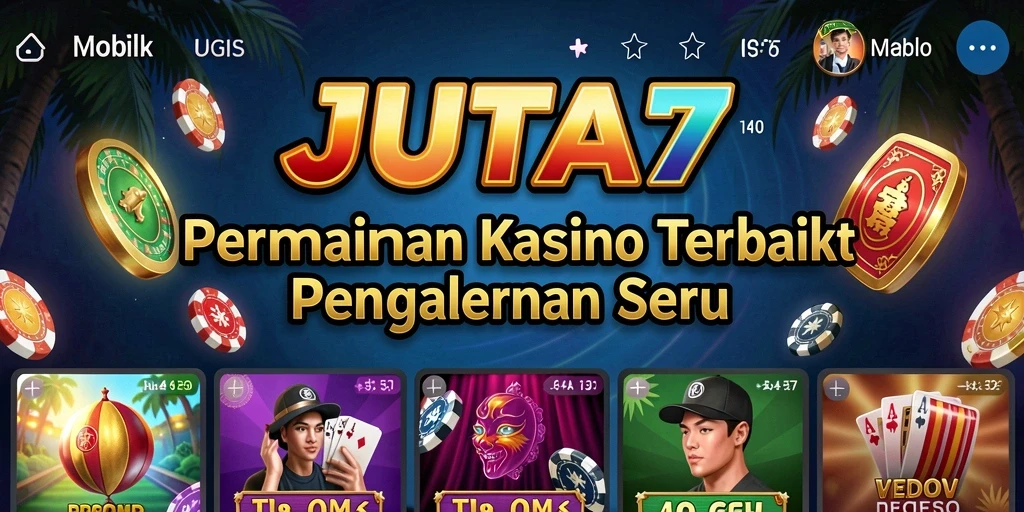 Tampilan gameplay kasino yang menarik dan interaktif di JUTA7.
