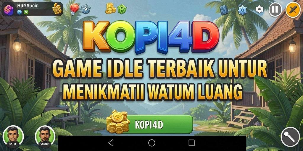 Tampilan gameplay KOPI4D dengan kedai kopi yang sibuk.