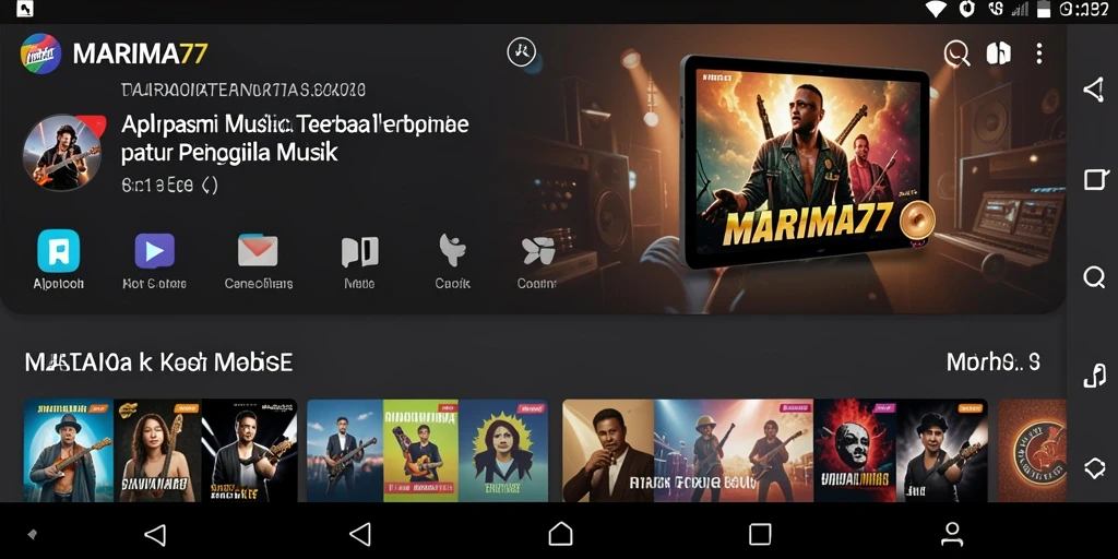 Screenshot gameplay MARIMA77 yang penuh dengan musik dan tantangan.