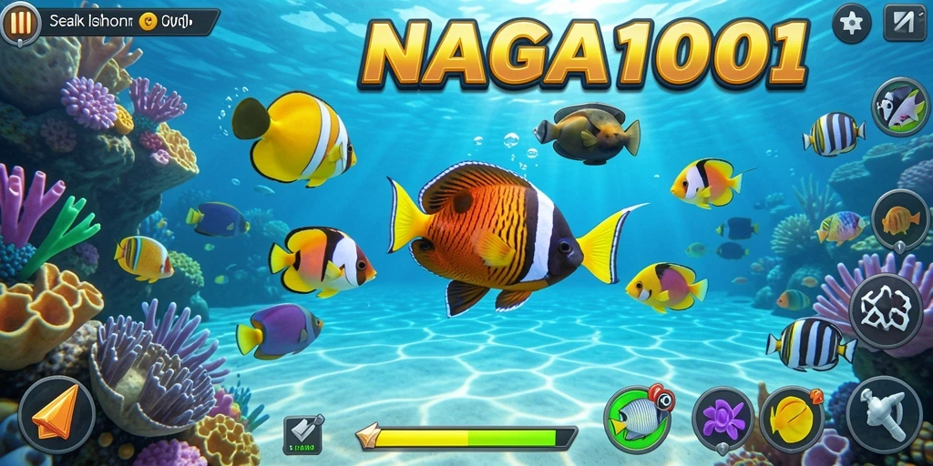 Screenshot gameplay NAGA1001 menampilkan keseruan berburu ikan.