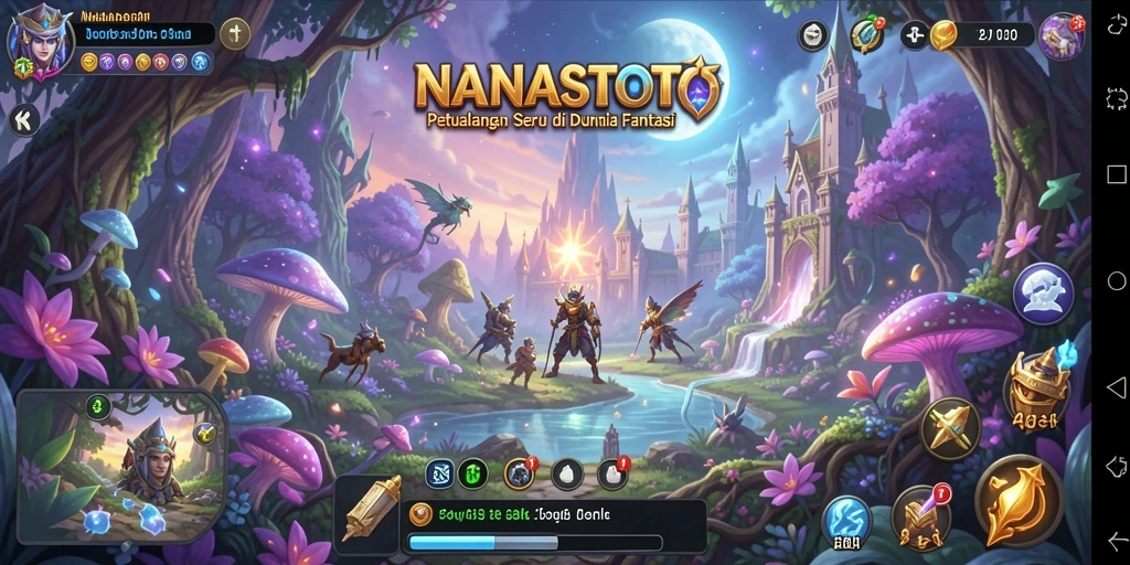 Tangkapan layar gameplay NANASTOTO yang menampilkan suasana petualangan menarik.