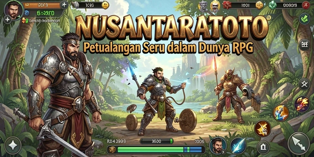 Screenshot menampilkan aksi seru dalam gameplay RPG NUSANTARATOTO.