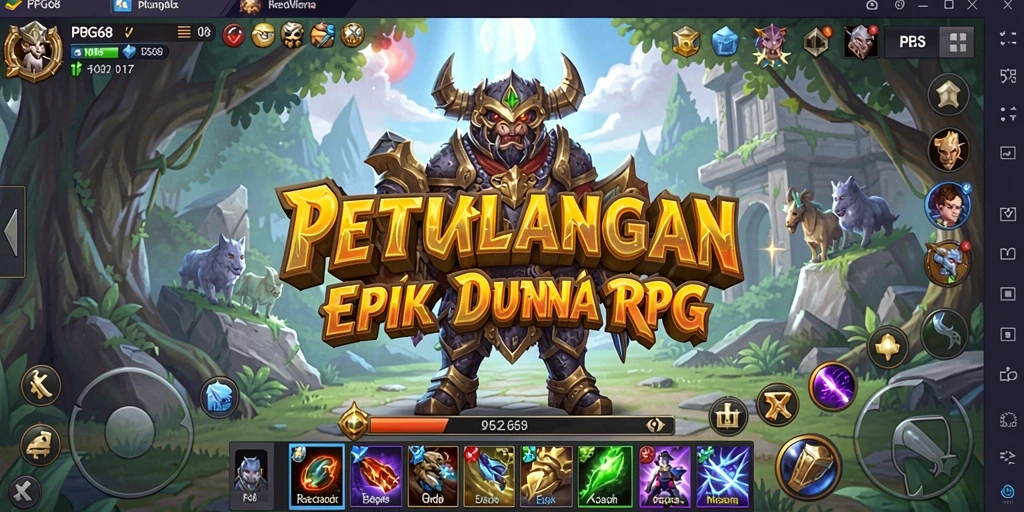 Tampilan aksi seru dalam permainan PGG68 yang penuh strategi RPG.