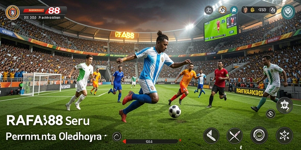 Tampilan gameplay RAFA88 dengan aksi olahraga yang mendebarkan.