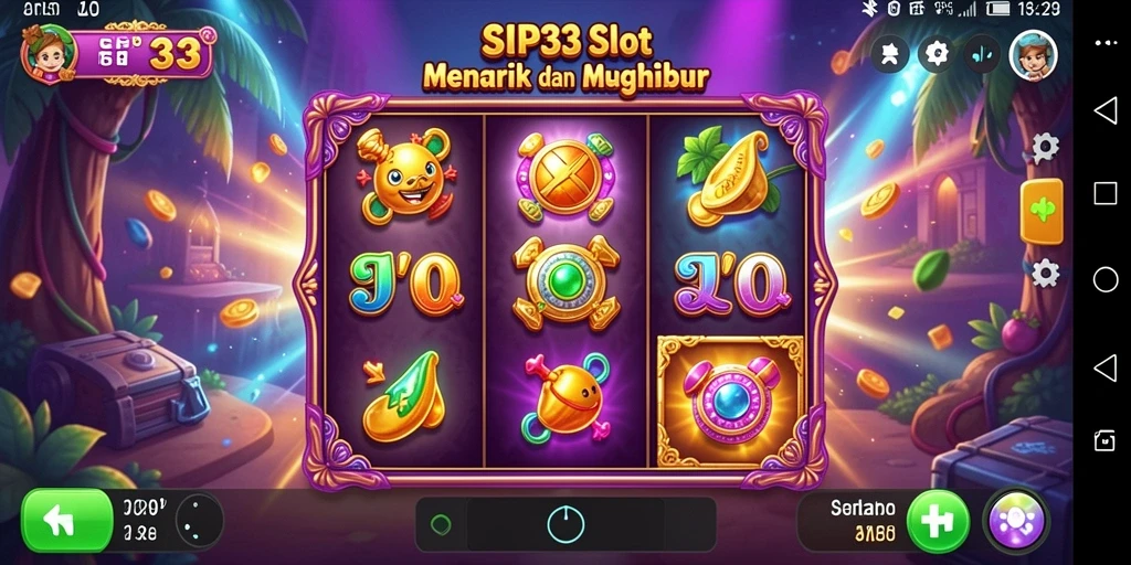 Tampilan screenshot SIP33 menampilkan aksi seru permainan slot.