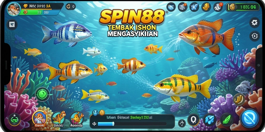 Tampilan menarik gameplay Tembak Ikan di SPIN88.