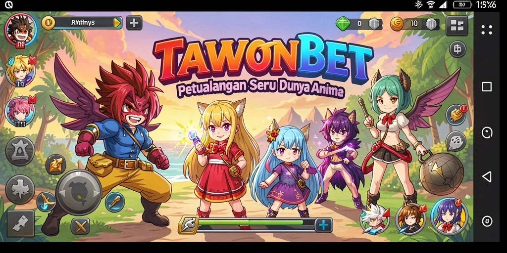 Tampilan gameplay TAWONBET yang penuh aksi dan warna.