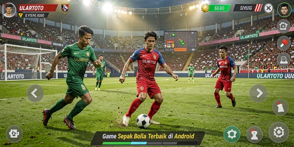 Tampilan gameplay ULARTOTO yang mendebarkan saat pertandingan sepak bola.