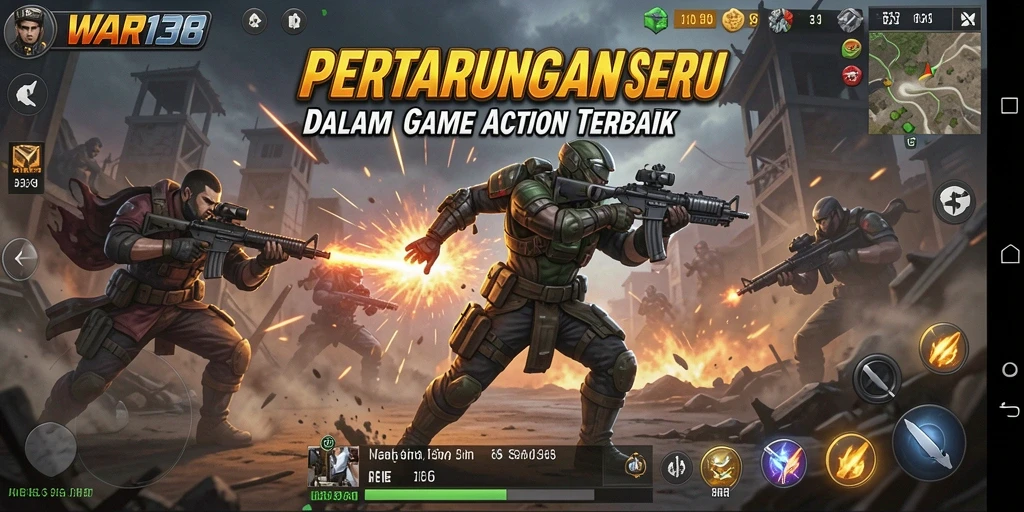 Tangkapan layar menampilkan aksi seru dalam pertempuran WAR138.