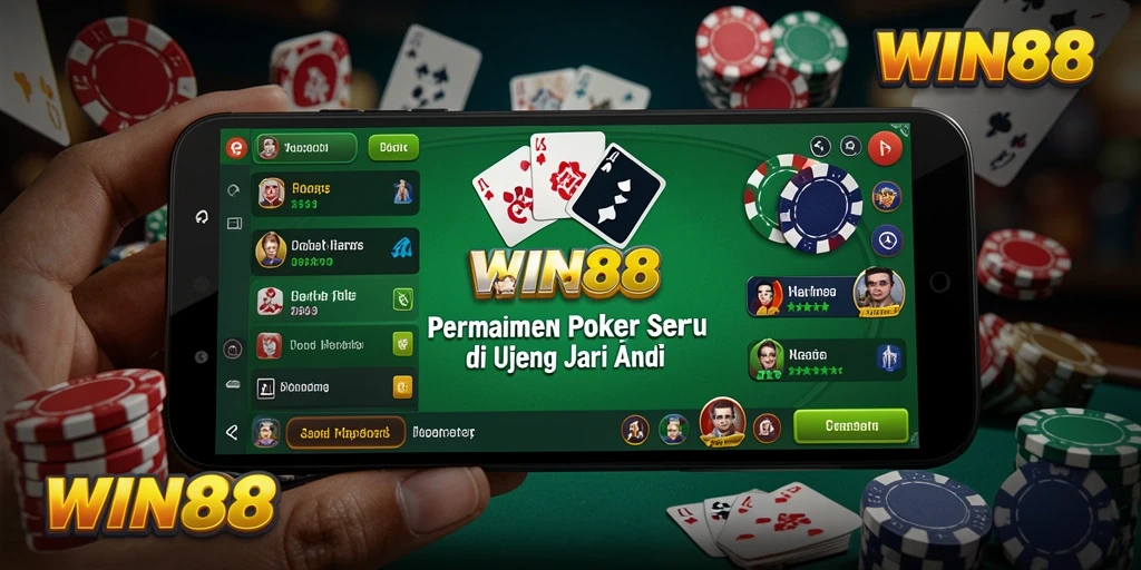 Tampilan gameplay seru dan interaktif dari WIN88 Poker.